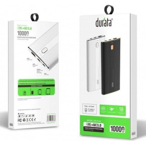 Durata DR-P104 Fast Charge 10.000 mAh Powerbank QC3.0 Met PD Port voor iPhone en USB C aansluiting