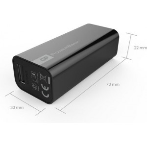 GP Powerbank 1C02A Black 2600mAh