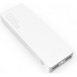 Aukey 12000mAh Dual USB Powerbank - Wit