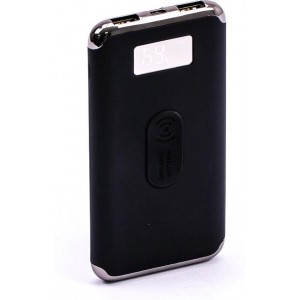 V-tac VT-3505 Powerbank met draadloze QI lader - 10.000 mAh - Zwart