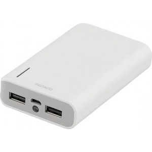 DELTACO PB-814 Powerbank 10.000 mAh - 2 USB poorten - met zaklamp