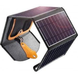 Choetech uitvouwbare Solar Charger 4 panelen - 2x USB - 22W – Waterbestendig