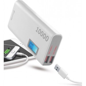 Cellularline FREEPMULTI10000W Lithium 10000mAh Wit powerbank