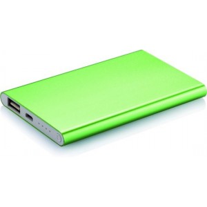 4.000 mAh dunne powerbank, groen/wit