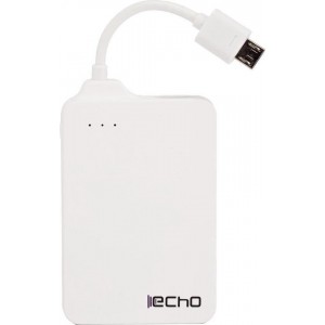 Echo Powerbank PowerConnect Mini - geÃ¯ntegreerde Micro-USB aansluiting - Wit