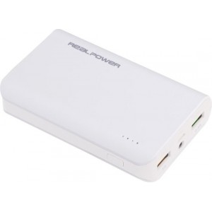 RealPower PB-6K - Powerbank 6.000 mAh 2 met USB-poorten - Wit