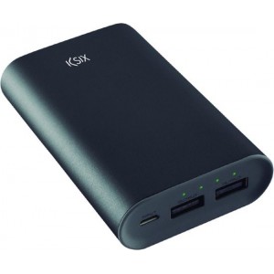 Ksix BXBA6000M01 powerbank Zwart, Metallic Lithium-Ion (Li-Ion) 6000 mAh