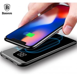 Baseus Powerbank met draadloze Laadfunctie en Fast Charger - 8000 mAh Zwart