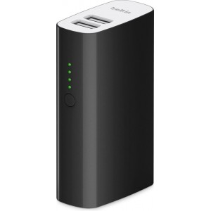 Belkin MIXIT Powerbank 4000 mAh met Micro-USB-kabel en 2 USB-poorten - Zwart