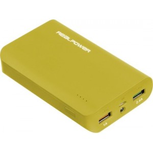 RealPower PB-6K - Powerbank 6.000 mAh 2 met USB-poorten - Groen