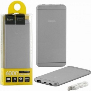 Portable Powerbank 6.000 mAh - Space Gray - I6 Uitstraling Power Bank