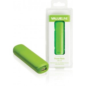 Valueline VL2200PB001GR Lithium-Ion (Li-Ion) 2200mAh Groen powerbank