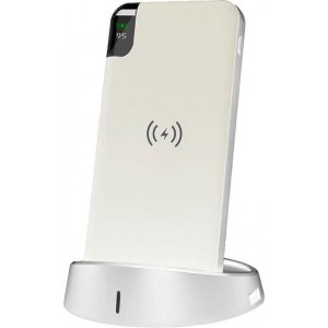 V-tac VT-3509 Powerbank met draadloze QI lader - 8.000 mAh - Wit