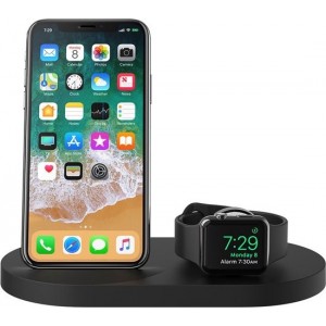 Belkin BOOST UP draadloze oplader oplaadstation voor iPhone & Apple Watch, met USB-A-poort 2.4A - Zwart
