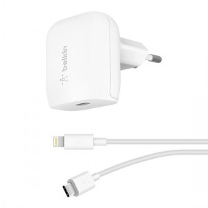 Belkin BOOST↑CHARGE USB-C 18W oplader + USB-C naar iPhone Lightning kabel - snellader