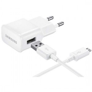 Samsung universele micro USB thuislader + datakabel - wit