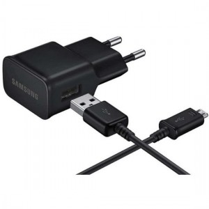 Samsung universele micro USB adapter + reislader + datakabel - zwart