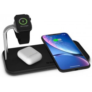 ZENS Aluminium Dual Wireless Charger + Watch - 10W - Zwart