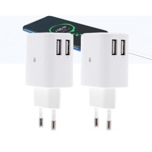 FlinQ Duopack Universele Snellader - QuickCharge - 4 USB-poorten - IC Intelligent Laden - Iphone Snellader & Samsung Snellader