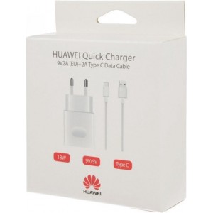 Huawei Quick Charge Oplader Adapter + AP51 USB-C / Type-C 1 meter kabel is geschikt om uw Huawei toestel op te laden