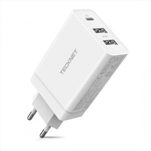 Tecknet 30W 1x USB-C PowerCharge en 2x USB quick charge oplader