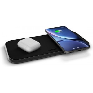 ZENS Aluminium Dual Wireless Charger 10W - Zwart