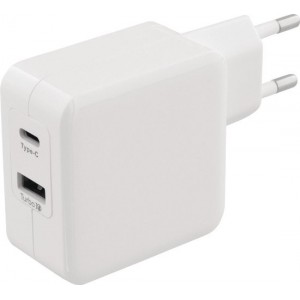 Sweex USB-A en USB-C lader met Smart IC - 4,8A / wit