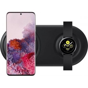 DrPhone WDX - 25W Wirless Lader Duo Pad Voor Samsung S10-S20-Note- A50 A70 Gear S2 S3 Horloge Snel Opladen Qi Draadloze lader