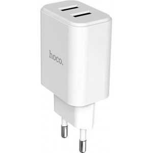 HOCO C62A Victoria USB Fast Charging oplader adapter met 2 poorten