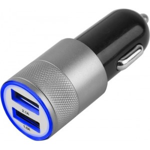 MMOBIEL High speed autolader oplaad adapter met 2 USB poorten 2.1A + 1.0A met USB-C Kabel