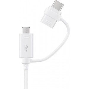 Samsung Originele 2-in-1 Type-C en Micro USB Originele kabel 150cm - Wit