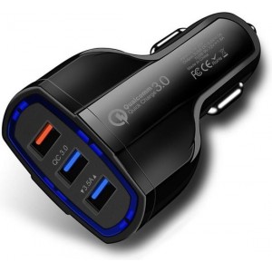 4SAFE Universele USB autolader - Qualcomm 3.0 Quick Charge - 3 poorts - Smartphones en tablets