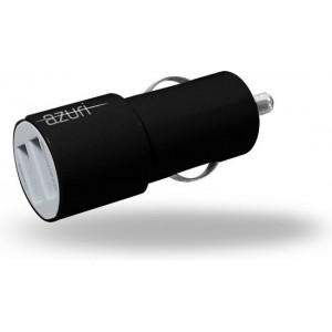 Azuri autolader (excl. USB kabel) met 2 USB poorten - 3.4Amp/220V - Universeel - Zwart