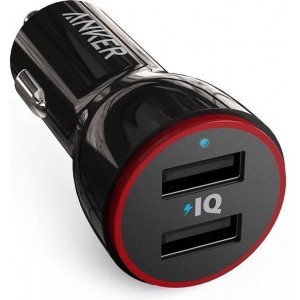 Anker PowerDrive 2 2-Poort USB Autolader - Zwart