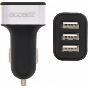 Accezz 3-Poorts Car Charger - 5.8 ampère