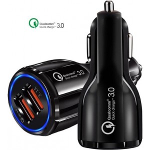 4SAFE Universele USB autolader - Qualcomm 3.0 Quick Charge - 2 poorts - Smartphones en tablets