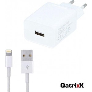 USB Lader 2A 3 Meter kabel Wit voor Apple iPhone iPad iPod Lightning