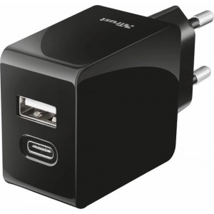 Trust Urban - Snelle Wandlader met USB-C & USB poort