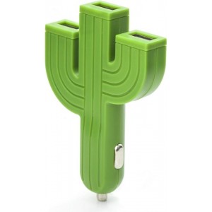 Cactus USB autolader met 3 poorten