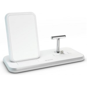 ZENS Wireless Charger Dual + Dock 10W Aluminium White