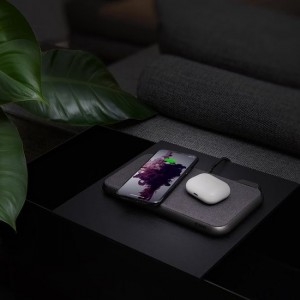 Zens Liberty 16 coil dual wireless charger fabric black