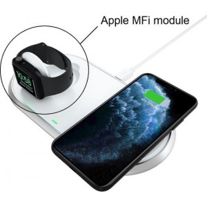 Choetech 2-in-1 oplaadstation voor Apple Watch / AirPods / Smartphone - MFI en Qi gecertificeerd - 10W