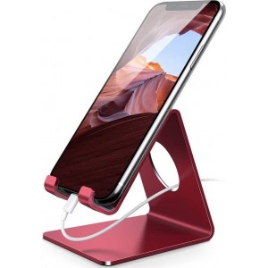 IYUPP Telefoon Houder Dock Inklapbaar Rood Dock Telefoonhouder / Mini Tablet Standaard voor Bureau of Tafel