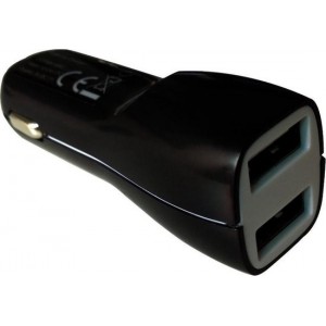 muvit Car Charger Double USB 2.1A Black