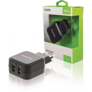 Sweex dubbele USB lader - 4,8A / zwart