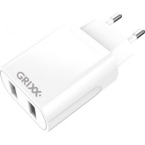 Grixx Optimum dubbele USB lader - 2,4A