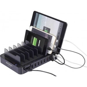 VOLTCRAFT PS-10 PS-10 USB-laadstation Thuis Uitgangsstroom (max.) 13200 mA 10 x USB Automatische detectie