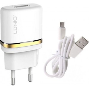 LDNIO Travel Adapter met MicroUSB kabel - 1A - DL-AC50 - White