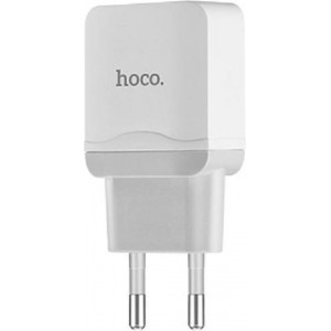 HOCO C22A Little Superior 2.4A Single-poort oplader wit - Universeel voor Apple iPhone, Samsung Galaxy, Huawei, Xiaomi, etc.