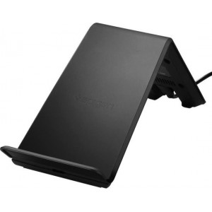 Spigen Essentials F303W Draadloze Fast Charge Oplader Standaard Zwart